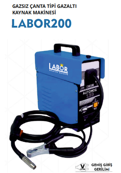 Labor 200 Gazsız Çanta Tipi Gazaltı Kaynak Makinesi